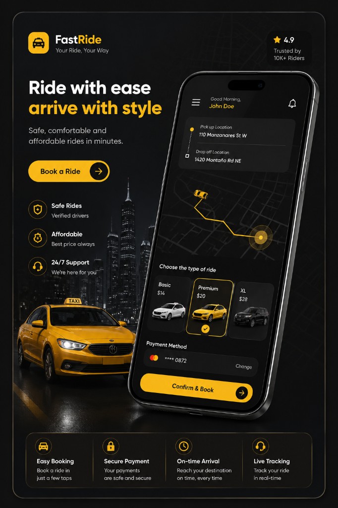 Taxi & Ride-Sharing app — FastRide